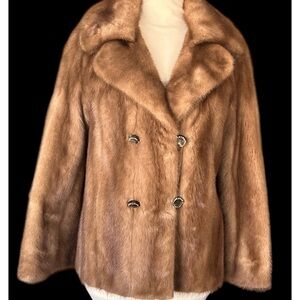 Elegant Tan Fur Mink Coat